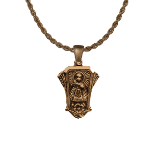 Vintage Bronze Infant of Prague Shrine Medal