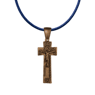 Vintage Bronze Irish Penal Crucifix with Passion Symbols