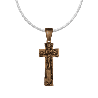 Vintage Bronze Irish Penal Crucifix with Passion Symbols