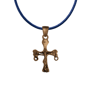 Vintage Bronze Small Yalalag Crucifix, Mexico