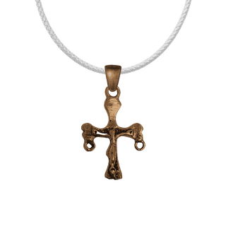 Vintage Bronze Small Yalalag Crucifix, Mexico