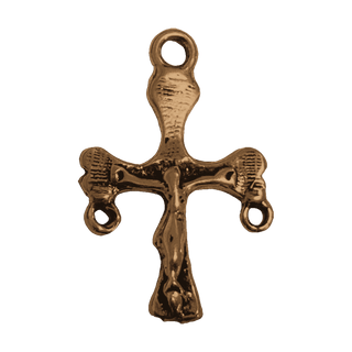 Vintage Bronze Small Yalalag Crucifix, Mexico