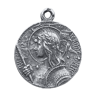 Vintage Sterling Silver Joan of Arc Medal, Domremy to Rouen