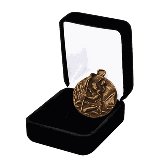 Vintage Bronze St. Christopher - Bas Relief Medal