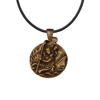 Vintage Bronze St. Christopher - Bas Relief Medal