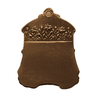 Vintage Bronze French Virgin of the Lilies Medal — reverse