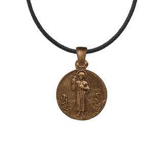 Vintage Bronze Guardian Angel and Good Shepherd Medal
