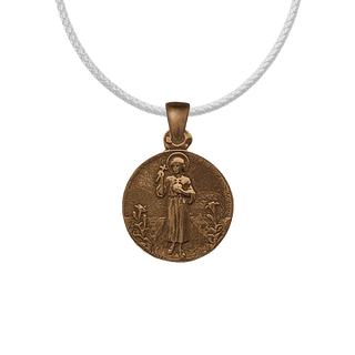 Vintage Bronze Guardian Angel and Good Shepherd Medal