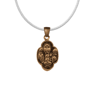 Vintage Bronze Chalice and Host Eucharistic Medal
