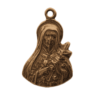 Vintage Bronze Saint Therese, Sancta Teresia Medal