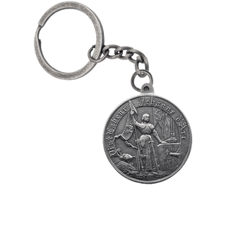 Vintage White Bronze Joan of Arc Medal, France, Large