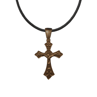 Vintage Bronze Radiant Halo Crucifix
