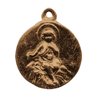 Vintage Bronze Christ Child in the Manger Medal