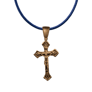 Vintage Bronze Elegant Flared-Arm Crucifix