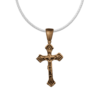 Vintage Bronze Elegant Flared-Arm Crucifix