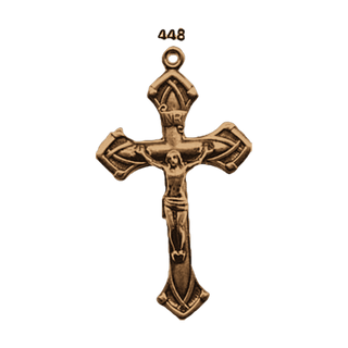 Vintage Bronze Elegant Flared-Arm Crucifix
