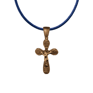 Vintage Bronze Little Roses Crucifix