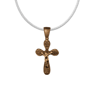 Vintage Bronze Little Roses Crucifix