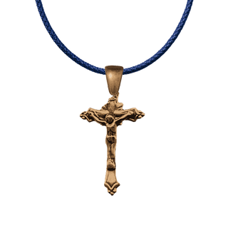 Vintage Bronze Fine Foliate Crucifix
