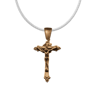 Vintage Bronze Fine Foliate Crucifix