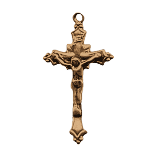 Vintage Bronze Fine Foliate Crucifix