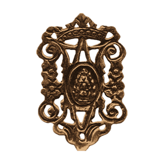Vintage Bronze Ave Maria Crowned Center