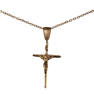 Vintage Bronze Elegant Spanish Crucifix