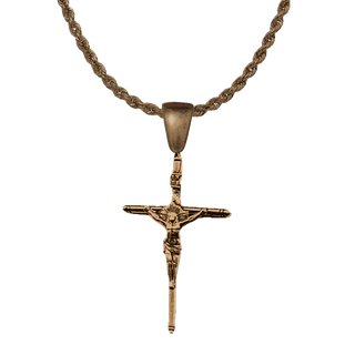 Vintage Bronze Elegant Spanish Crucifix