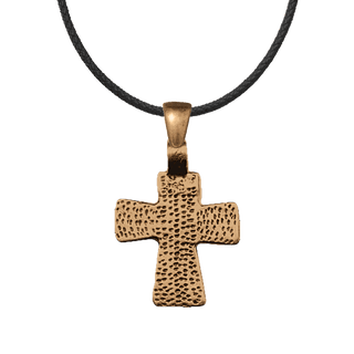 Vintage Bronze Textured Coptic Cross
