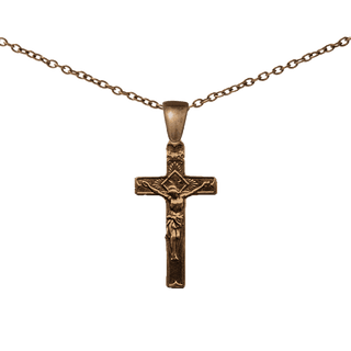 Vintage Bronze Small Radiant Crucifix