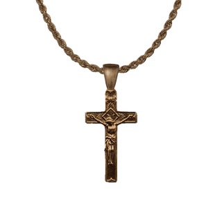 Vintage Bronze Small Radiant Crucifix
