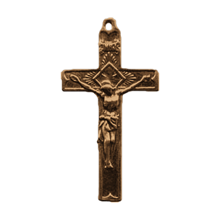 Vintage Bronze Small Radiant Crucifix