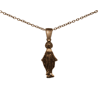 Vintage Bronze Our Lady of Grace Figural Medal