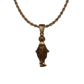 Vintage Bronze Our Lady of Grace Figural Medal