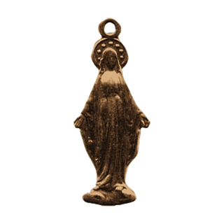 Vintage Bronze Our Lady of Grace Figural Medal