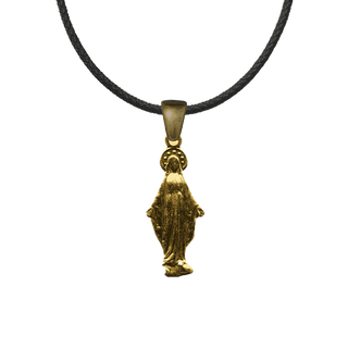 Vintage Yellow Bronze Our Lady of Grace Figural Medal