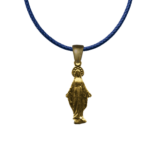 Vintage Yellow Bronze Our Lady of Grace Figural Medal