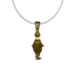 Vintage Yellow Bronze Our Lady of Grace Figural Medal