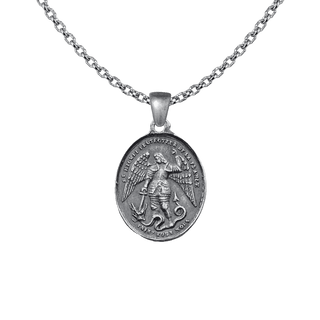Vintage Sterling Silver St. Michael Medal