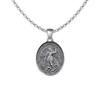 Vintage Sterling Silver St. Michael Medal