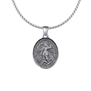 Vintage Sterling Silver St. Michael Medal