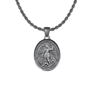 Vintage Sterling Silver St. Michael Medal
