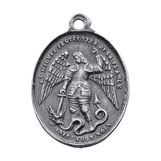 Vintage Sterling Silver St. Michael, Protector of France Medal