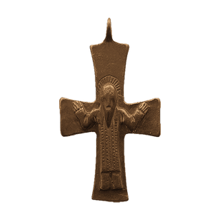 Vintage Bronze Byzantine Benediction Cross