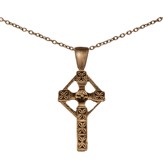 Vintage Bronze 19th-Century Celtic Knotwork Cross