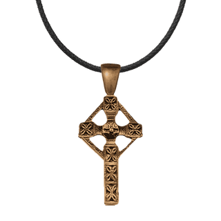 Vintage Bronze 19th-Century Celtic Knotwork Cross