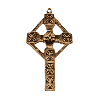 Vintage Bronze 19th-Century Celtic Knotwork Cross