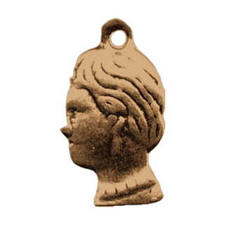 Vintage Bronze Woman's Head Milagro