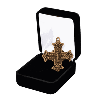 Vintage Bronze Two-Sided Scapular Cross Medal