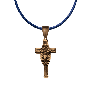 Vintage Bronze Art Deco Rayed Crucifix